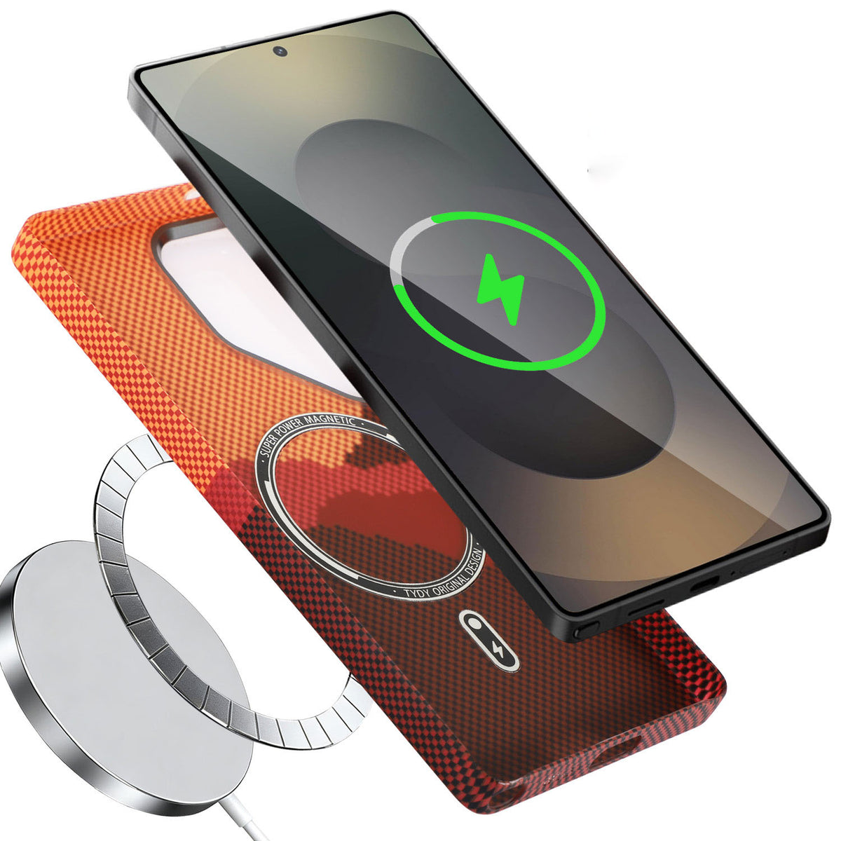 Gradient Dot Texture Magnetic Phone Case for Samsung Galaxy S24/25/26 Series