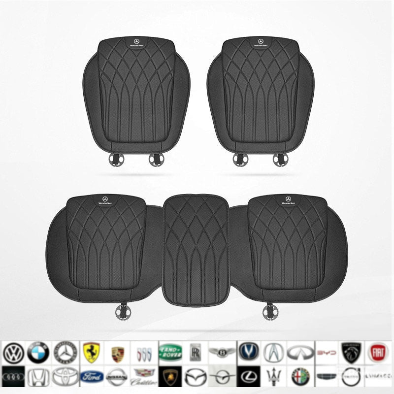 Premium Luxury Car Seat Cushion Set, Breathable Perforated Design, Anti-Slip Ergonomic Seat Covers, Widely Compatible With Sedans And SUVs