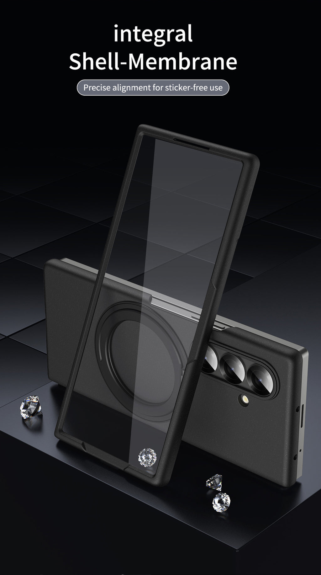 Integrated Shell Membrane Magnetic Phone Case For Samsung Galaxy Z Fold Series
