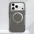Carbon Fiber Textured Magnetic Phone Case with 360° Rotating Ring for iPhone Series