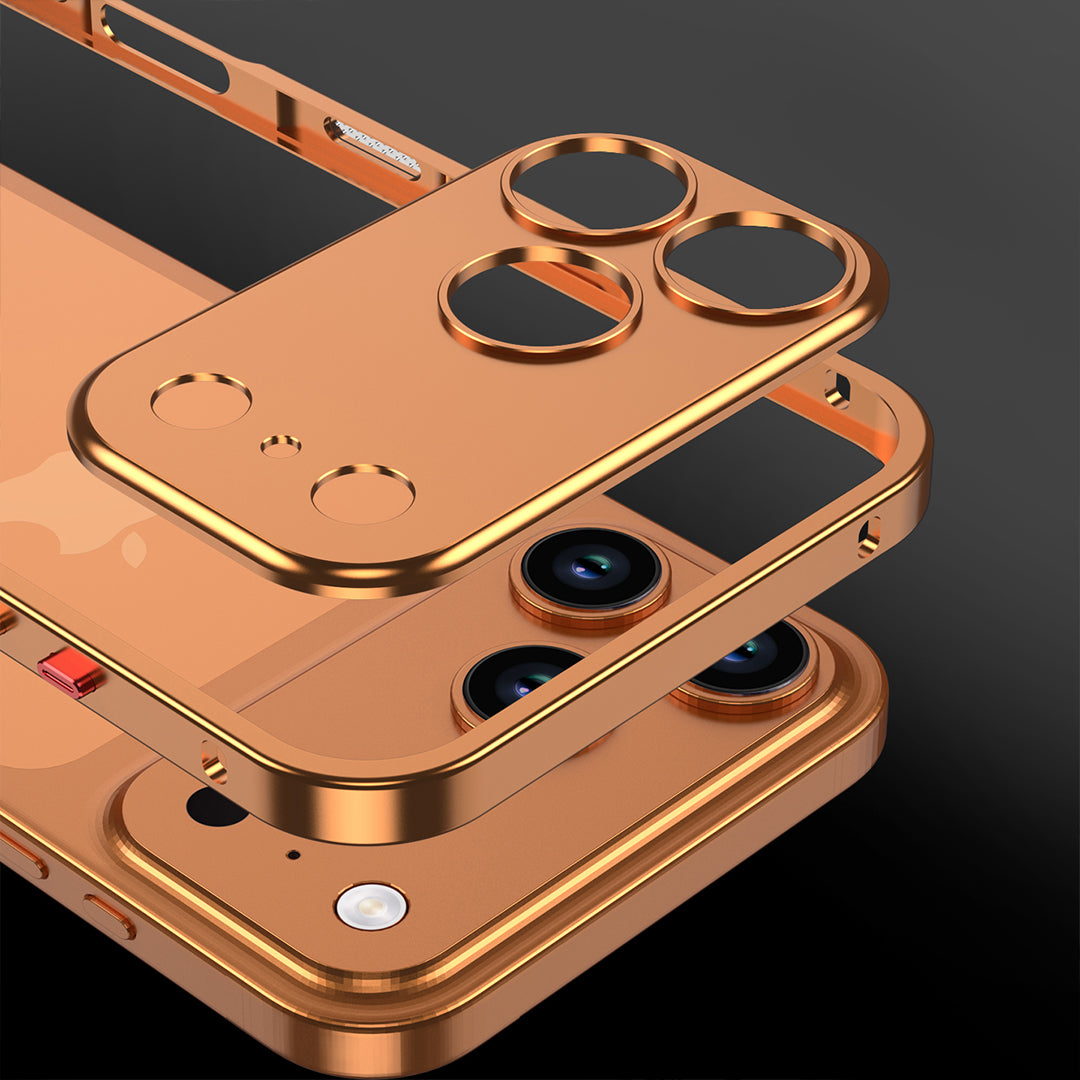 Aluminum alloy Magnetic Mobile Phone Case with Lens Protective Cover For iPhone Series