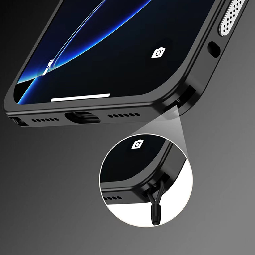 Aluminum alloy Magnetic Mobile Phone Case with Lens Protective Cover For iPhone Series