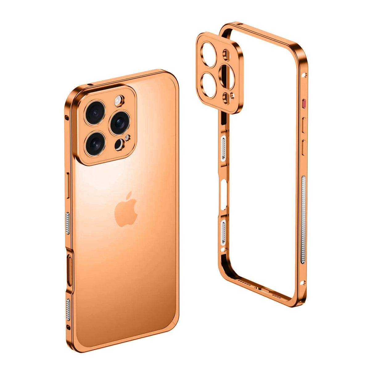 Aluminum alloy Magnetic Mobile Phone Case with Lens Protective Cover For iPhone Series