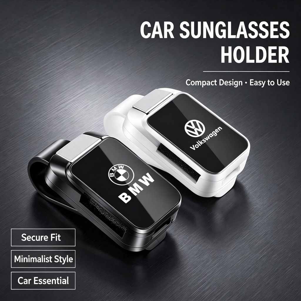 Car Sunglasses Holder Universal Auto Sun Visor Eyeglasses Clip Car Interior Accessories for Most Vehicles