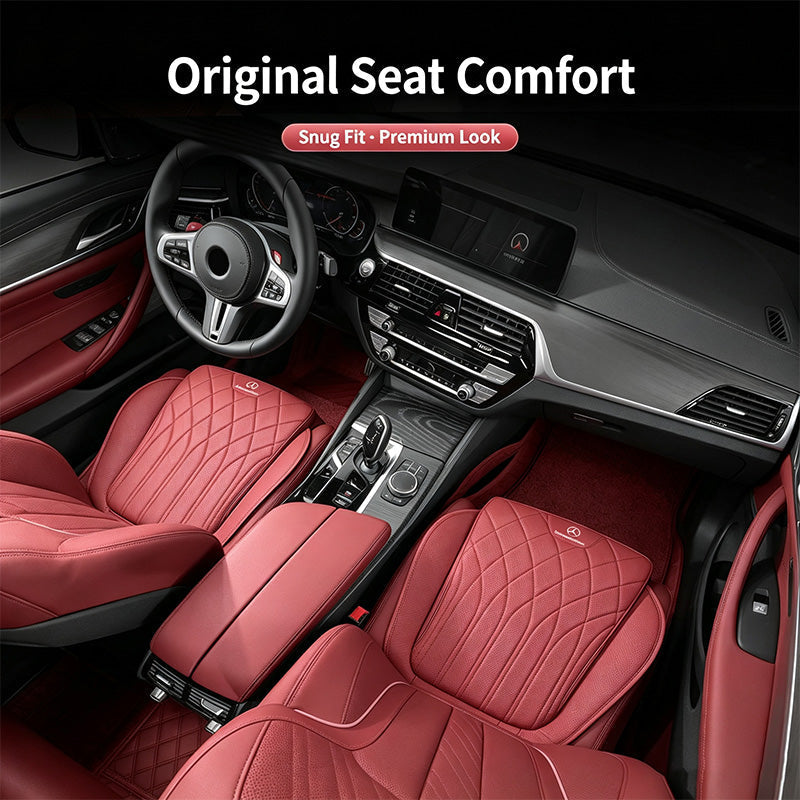 Premium Luxury Car Seat Cushion Set, Breathable Perforated Design, Anti-Slip Ergonomic Seat Covers, Widely Compatible With Sedans And SUVs