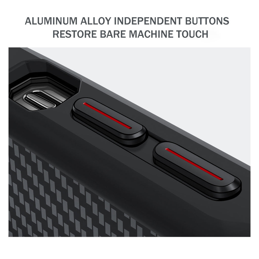 Carbon Fiber Textured Magnetic Phone Case with 360° Rotating Ring for iPhone Series