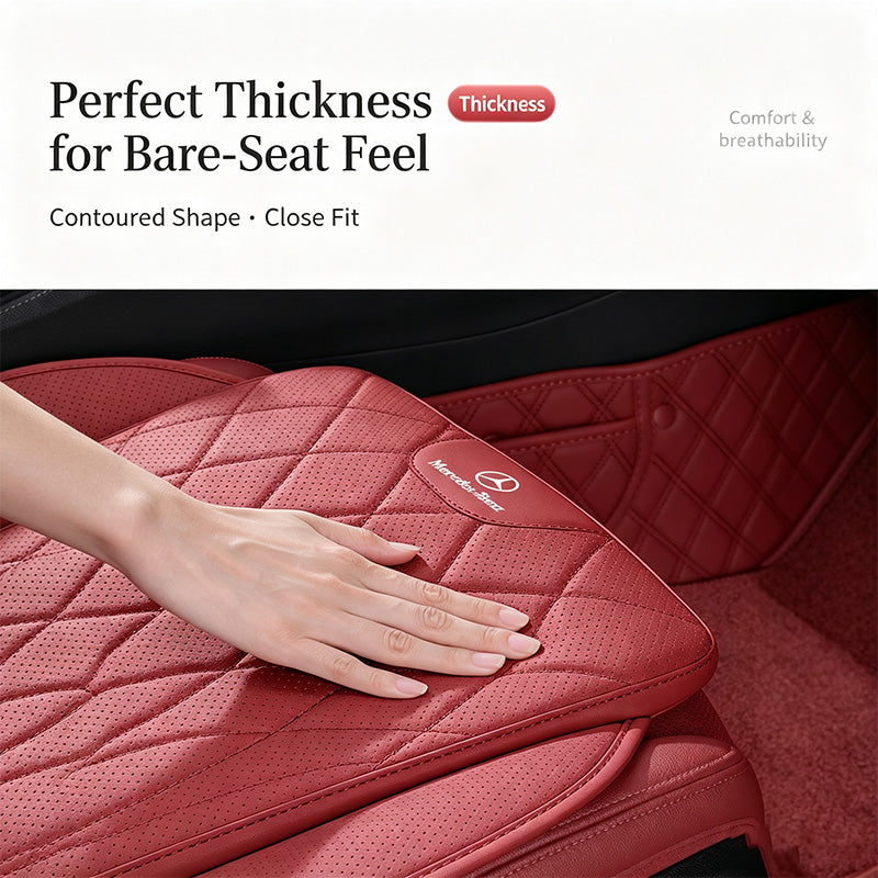 Premium Luxury Car Seat Cushion Set, Breathable Perforated Design, Anti-Slip Ergonomic Seat Covers, Widely Compatible With Sedans And SUVs