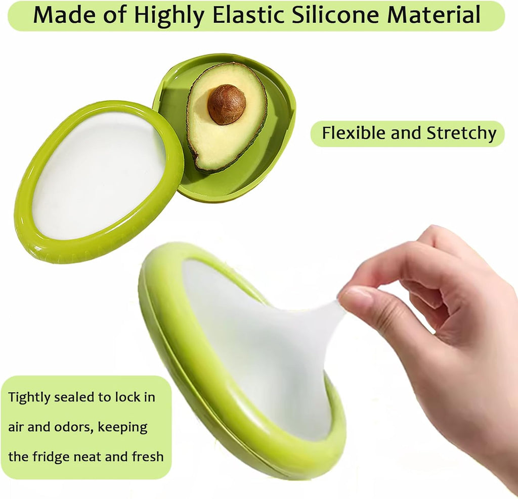 Fruit Storage Containers for Fridge, Avocado Saver, Fruit and Vegetable Anti-Oxidation Storage Box, Set of 4 Reusable Refrigerator Storage Containers for Maintaining Freshness of Food