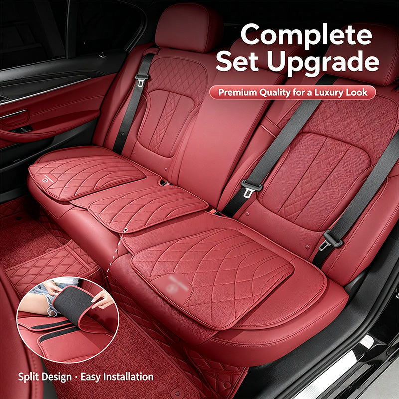 Premium Luxury Car Seat Cushion Set, Breathable Perforated Design, Anti-Slip Ergonomic Seat Covers, Widely Compatible With Sedans And SUVs