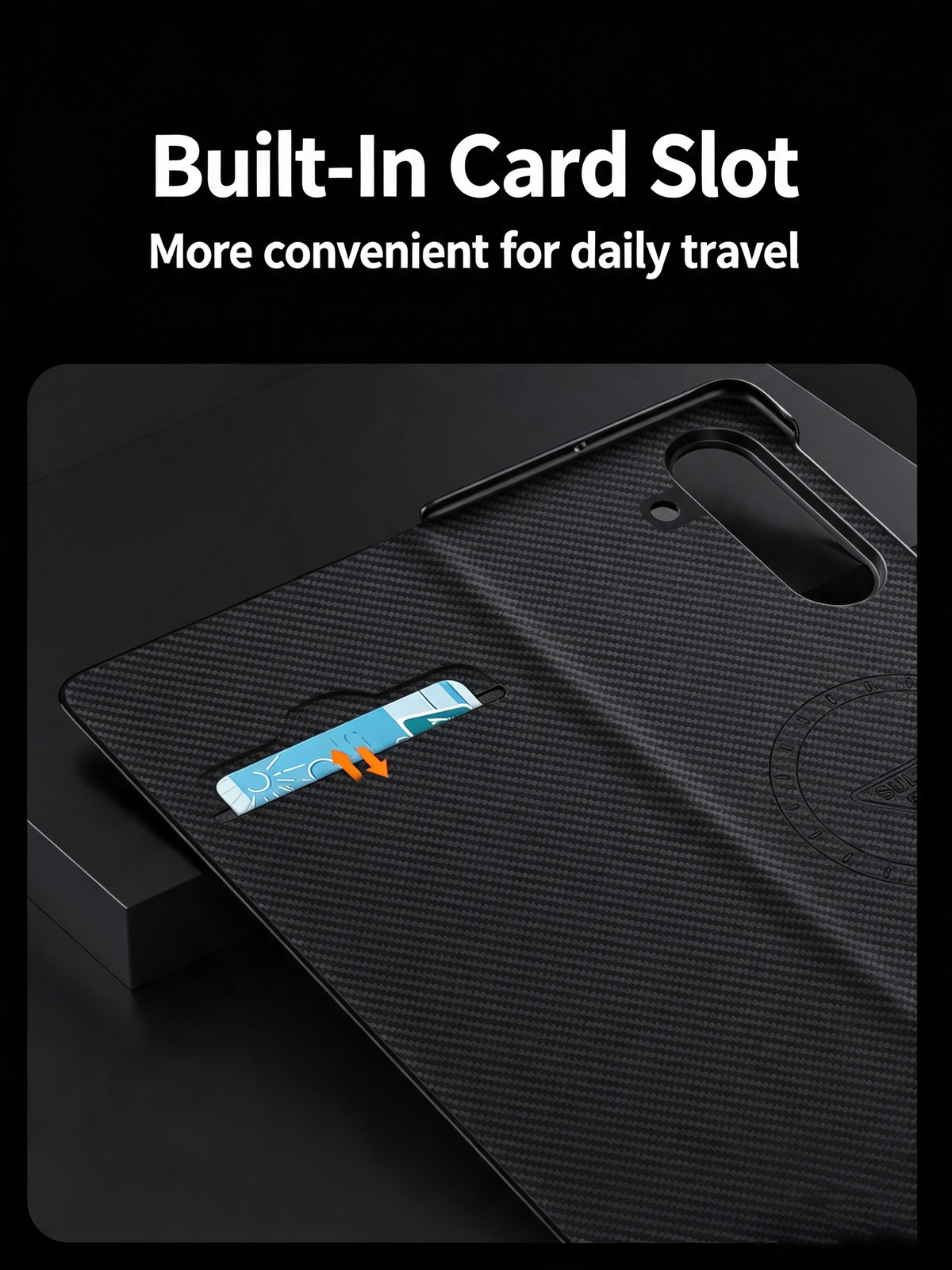 Kevlar Texture Magnetic Flip Case For Samsung Galaxy Z Fold Wireless Charging Magnet