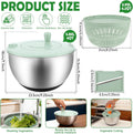 Large Stainless Steel Salad Spinner with 5 Blades