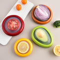 Fruit Storage Containers for Fridge, Avocado Saver, Fruit and Vegetable Anti-Oxidation Storage Box, Set of 4 Reusable Refrigerator Storage Containers for Maintaining Freshness of Food