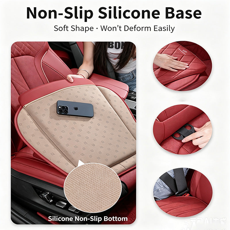Premium Luxury Car Seat Cushion Set, Breathable Perforated Design, Anti-Slip Ergonomic Seat Covers, Widely Compatible With Sedans And SUVs