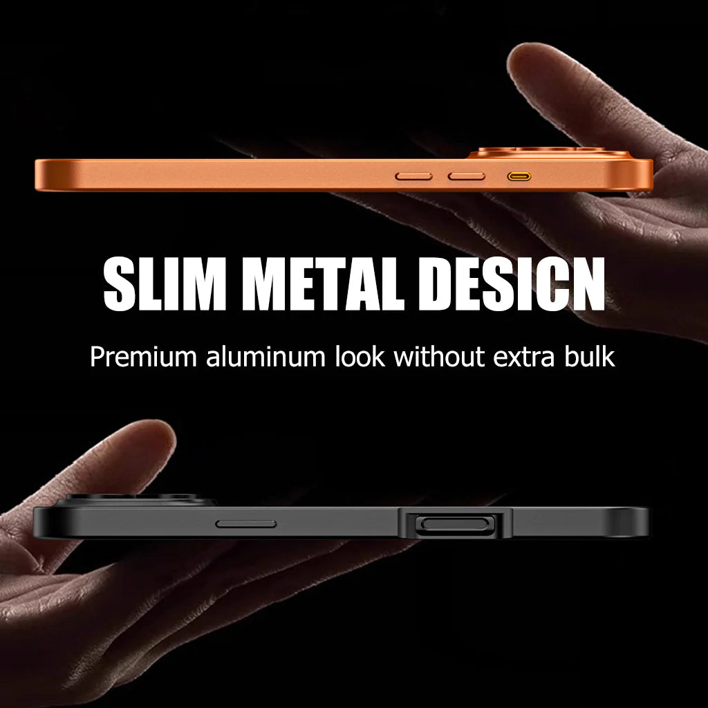 Aluminum Alloy Magnetic Phone Case, Snap-on Shockproof P rotective Case For iPhone series