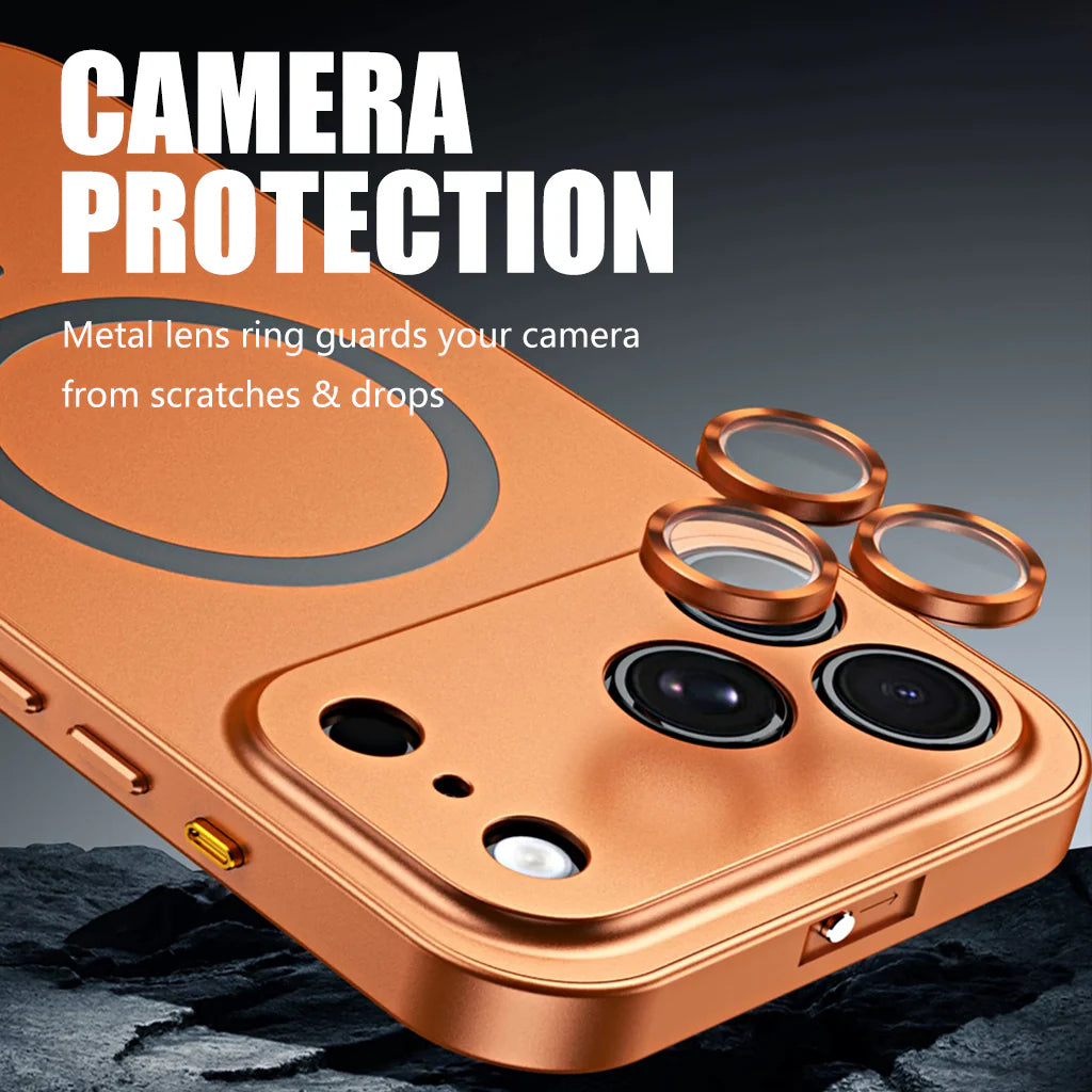 Aluminum Alloy Magnetic Phone Case, Snap-on Shockproof P rotective Case For iPhone series