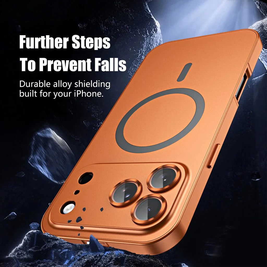 Aluminum Alloy Magnetic Phone Case, Snap-on Shockproof P rotective Case For iPhone series