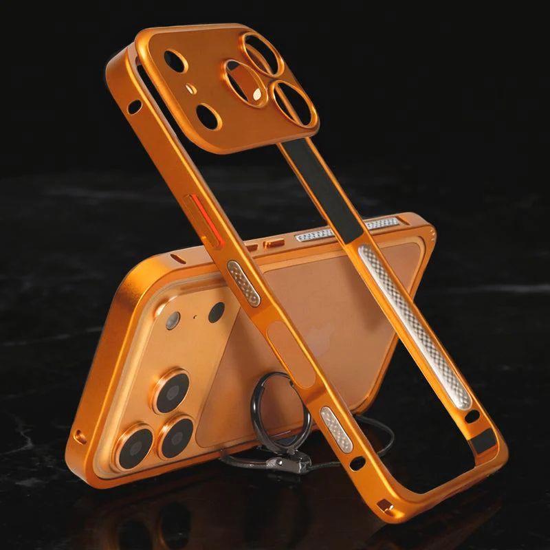 Aluminum alloy Magnetic Mobile Phone Case with Lens Protective Cover For iPhone Series